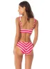 Maaji Apple Stripes Iconic Low Rise Thin Side Bikini Bottom sold by Maaji