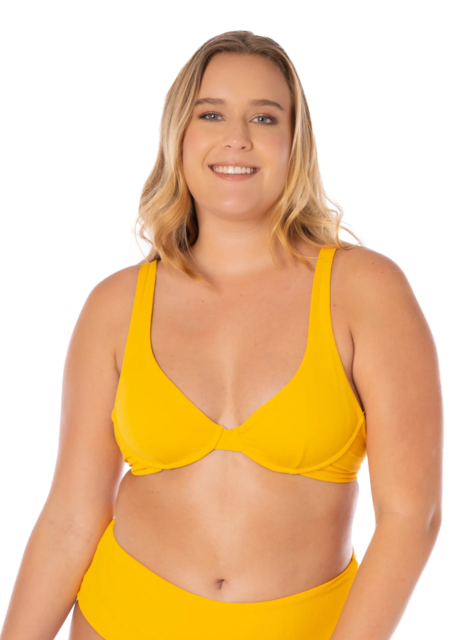 Maaji Amber Yellow Macarenna Unmolded Underwire Bikini Top sold by Maaji product image thumbnail 2