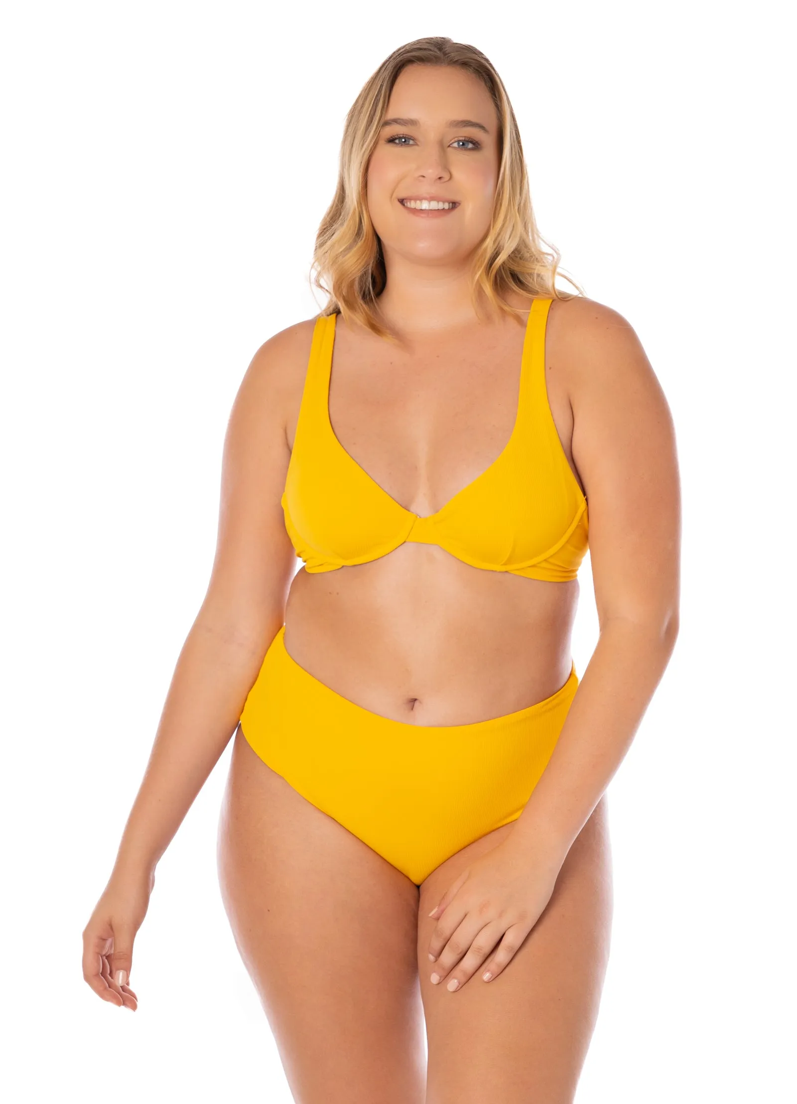 Maaji Amber Yellow Macarenna Unmolded Underwire Bikini Top sold by Maaji product image thumbnail 4