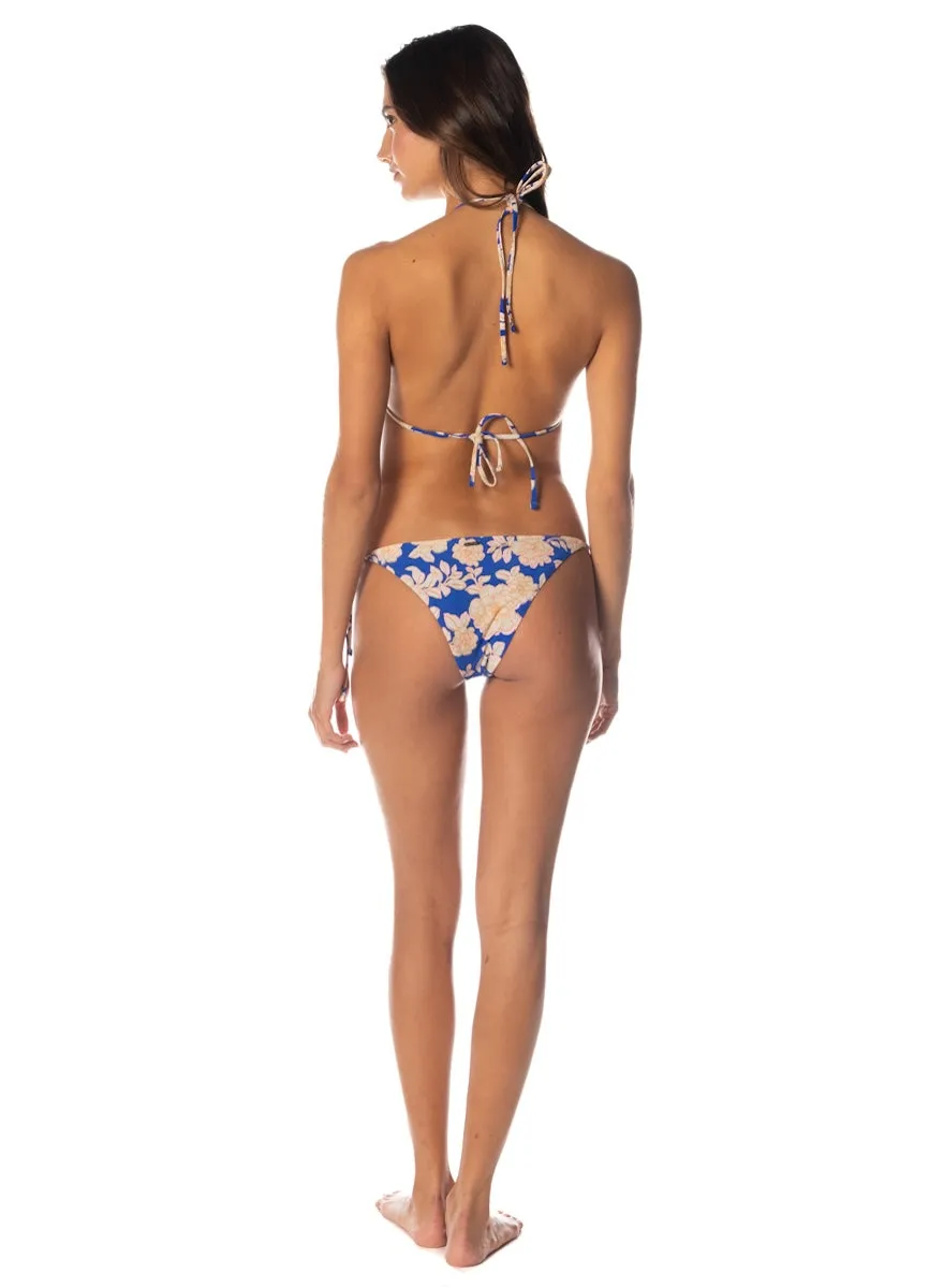 Maaji Blue Bouquet Sunning Tie Side Bikini Bottom sold by Maaji