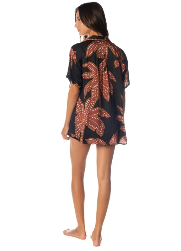 Maaji Burgundy Palma Saona Long Shirt sold by Maaji