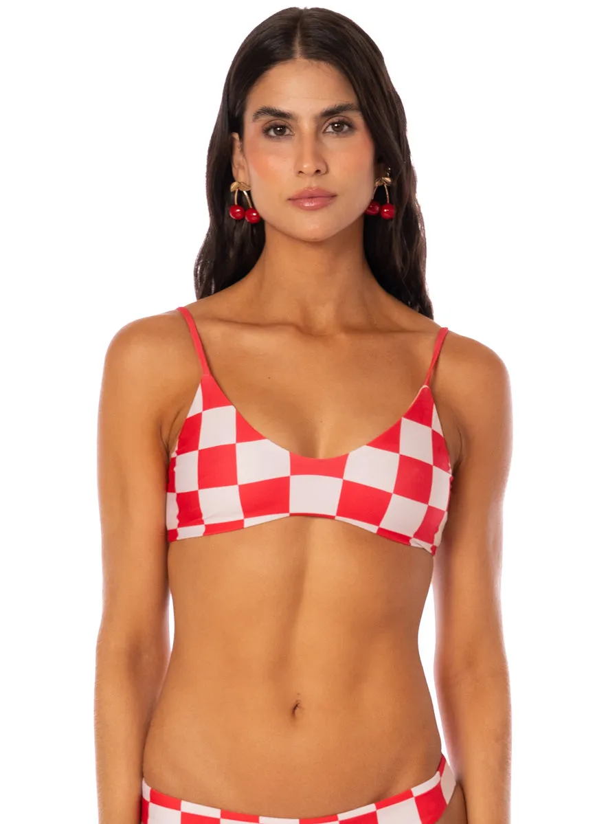 Maaji Cherry Checker Liberties Classic Bralette Bikini Top sold by Maaji product image thumbnail 3