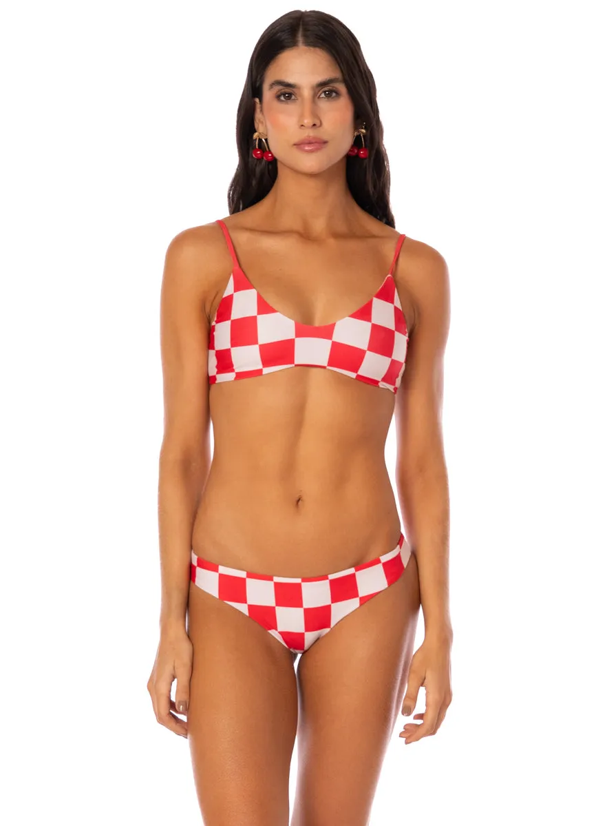 Maaji Cherry Checker Flirt Low Rise Thin Side Bikini Bottom sold by Maaji product image thumbnail 2