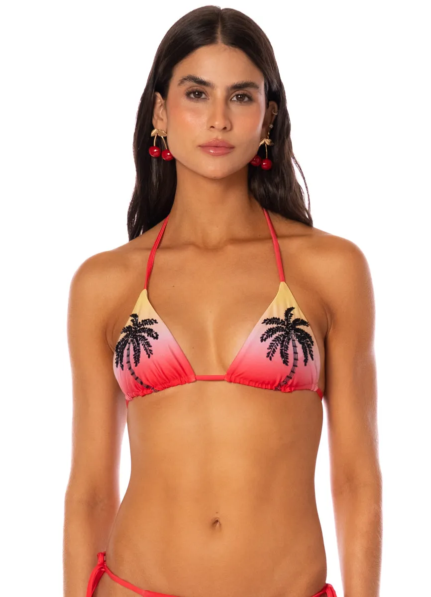 Maaji Cherry Palm Balmy Sliding Triangle Bikini Top sold by Maaji product image thumbnail 3