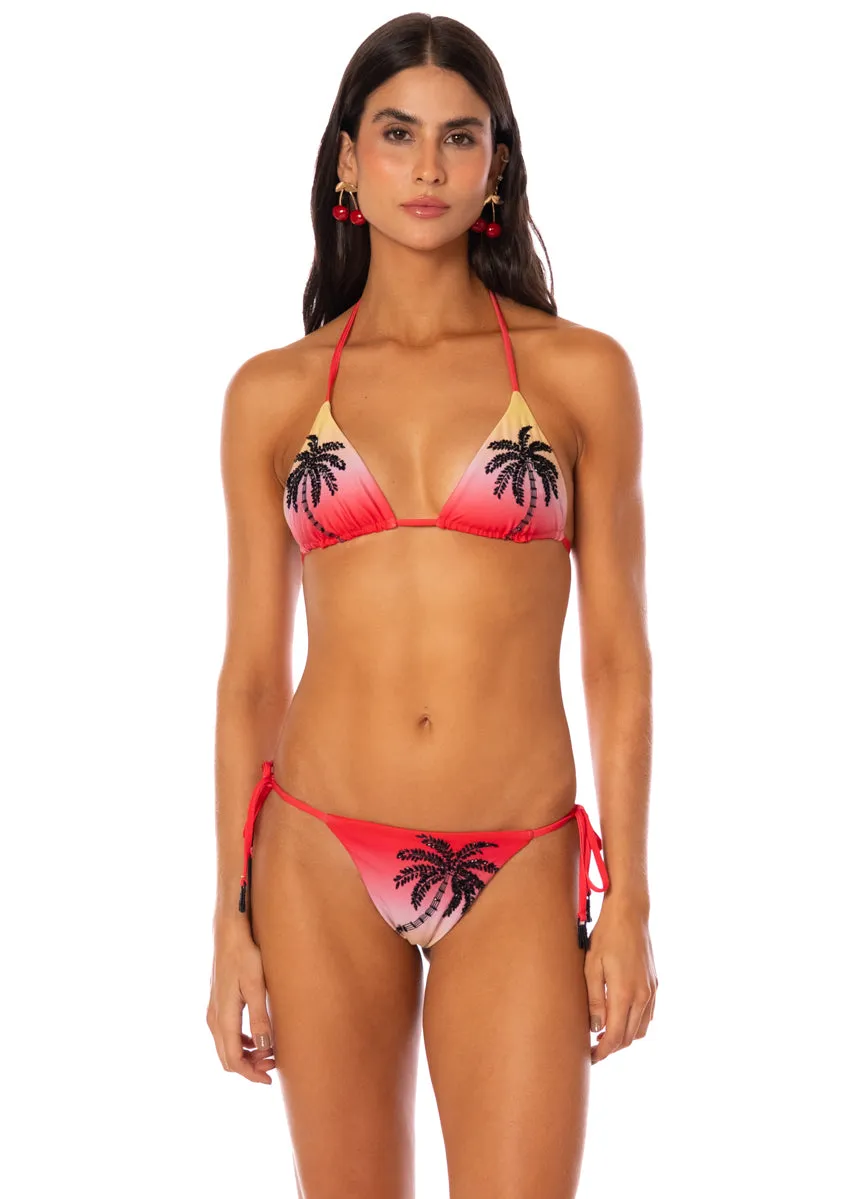 Maaji Cherry Palm Oahu Low Rise Tie Side Bikini Bottom sold by Maaji product image thumbnail 2