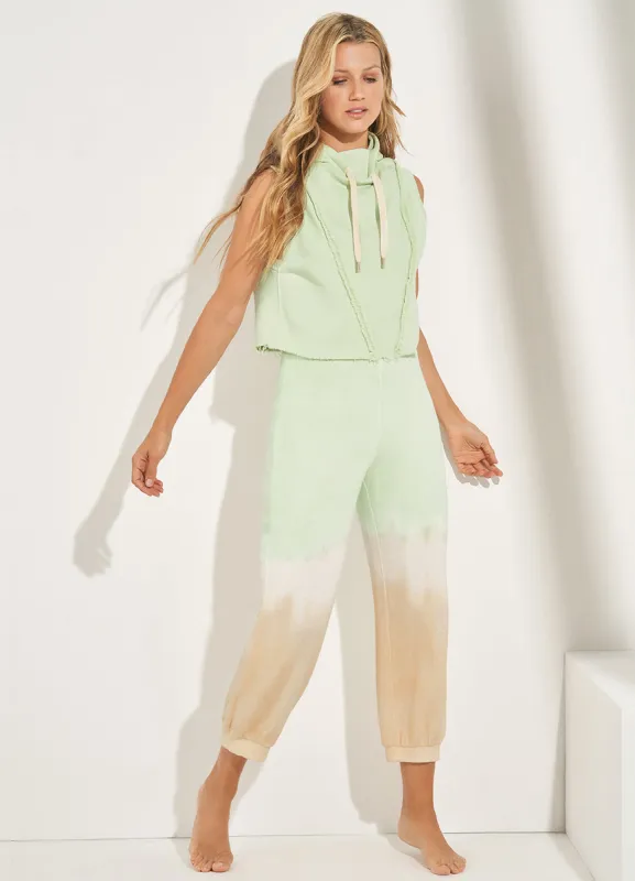 Maaji Charm Mint Sleeveless Cropped Hoodie made by Maaji