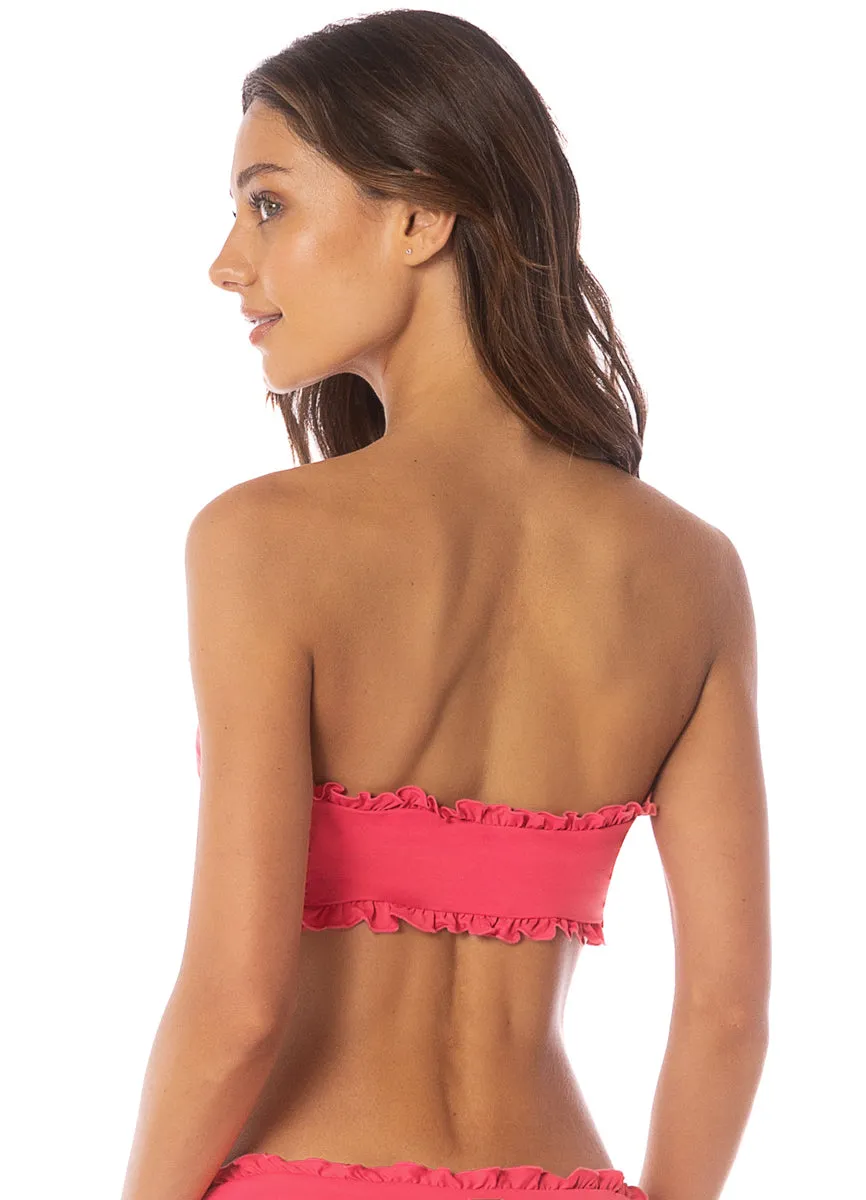 Maaji Cherry Crush Lotus Ruffle Bralette Bikini Top sold by Maaji product image thumbnail 5