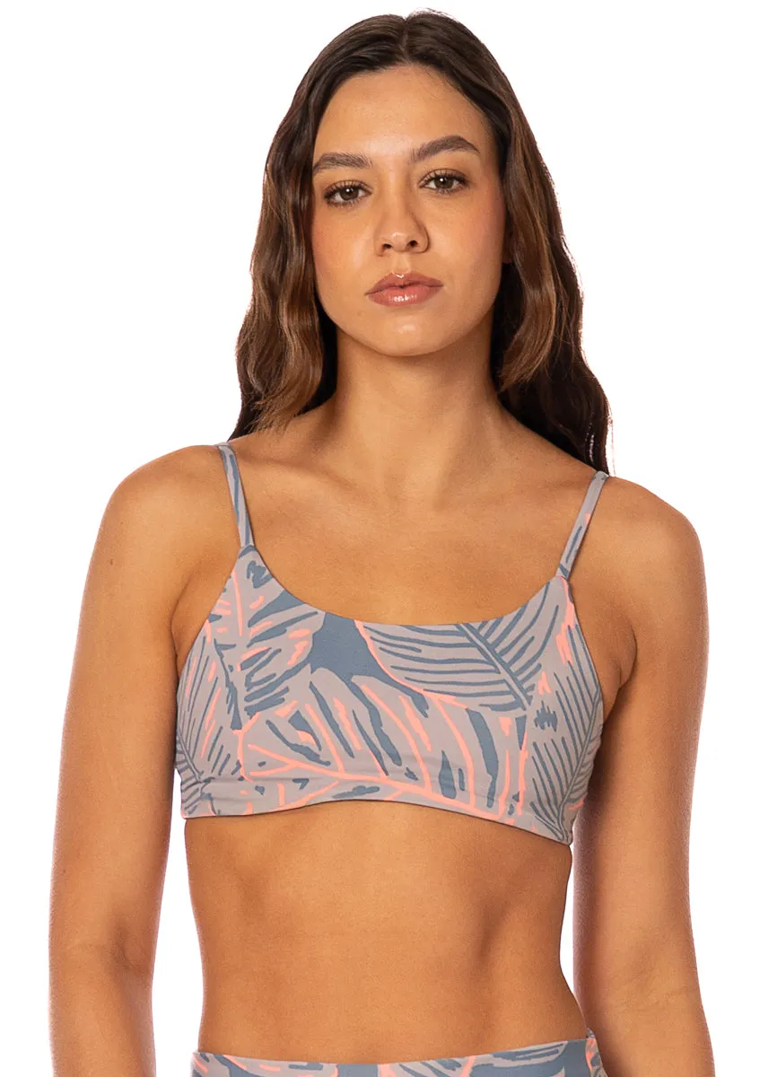 Maaji Brin Split Leaf Aqua Low Impact Sports Bra sold by Maaji product image thumbnail 2