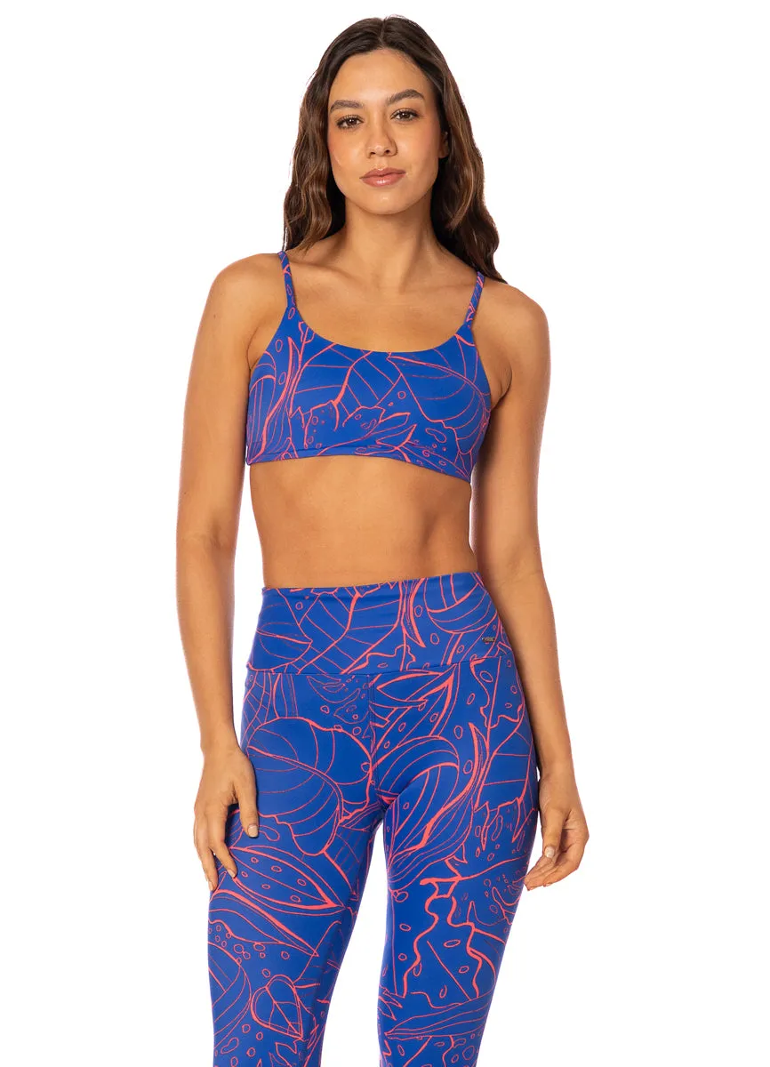 Maaji Brin Retro Blue Low Impact Sports Bra sold by Maaji