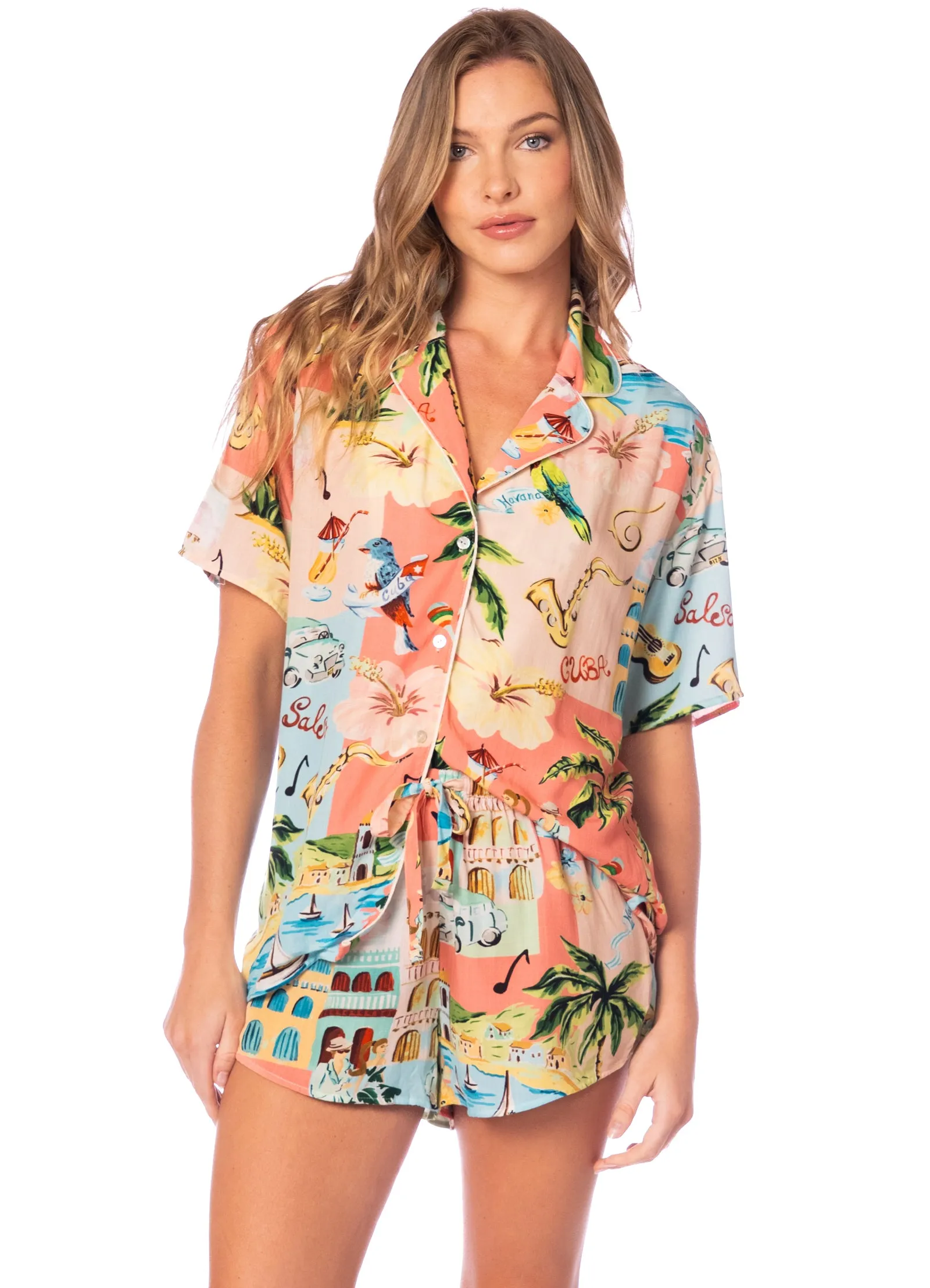 Maaji Cubanita Slumbers Short Sleeve Short Set sold by Maaji