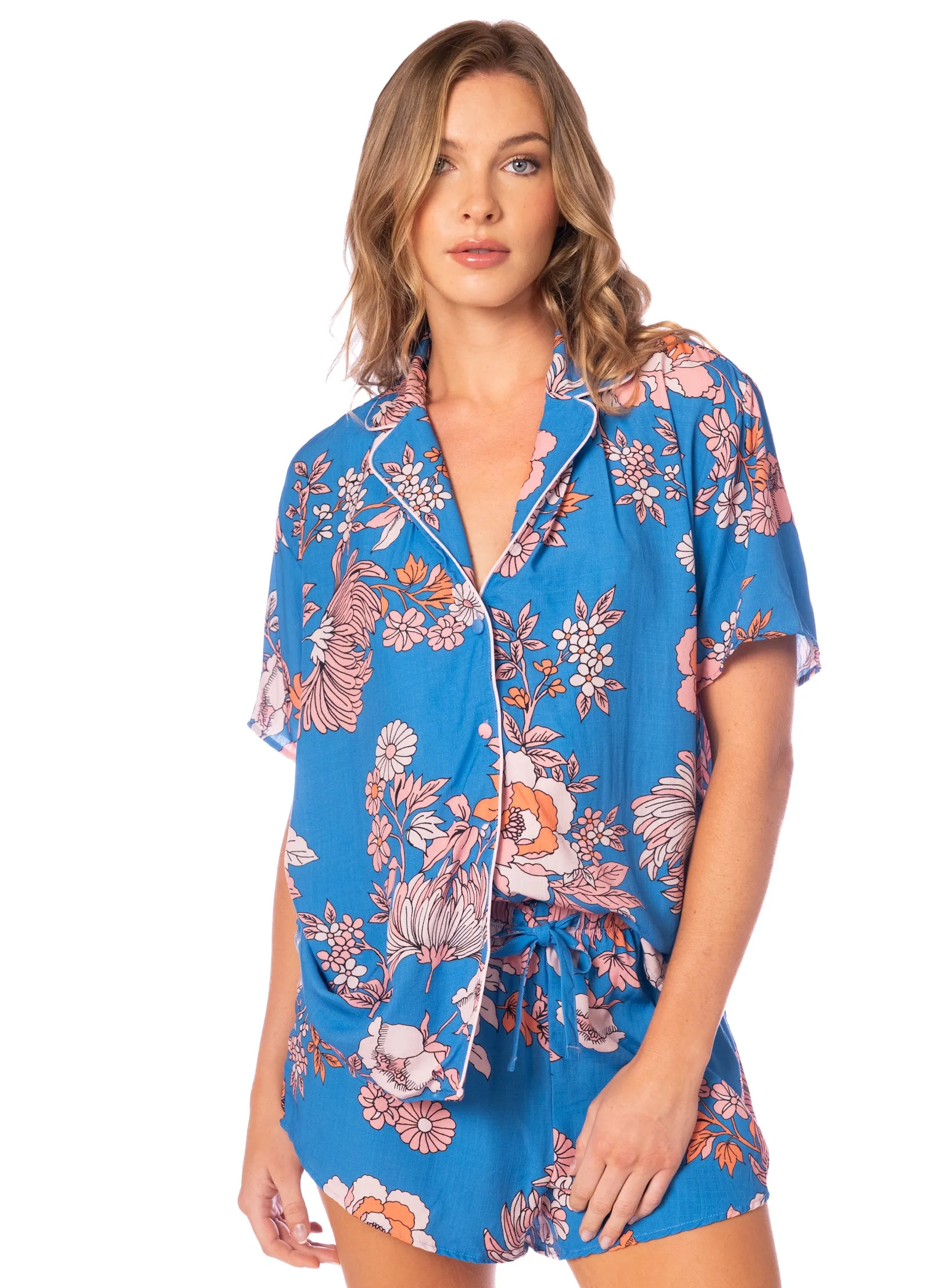 Maaji Blue Garden Slumbers Short Sleeve Short Set sold by Maaji product image thumbnail 3
