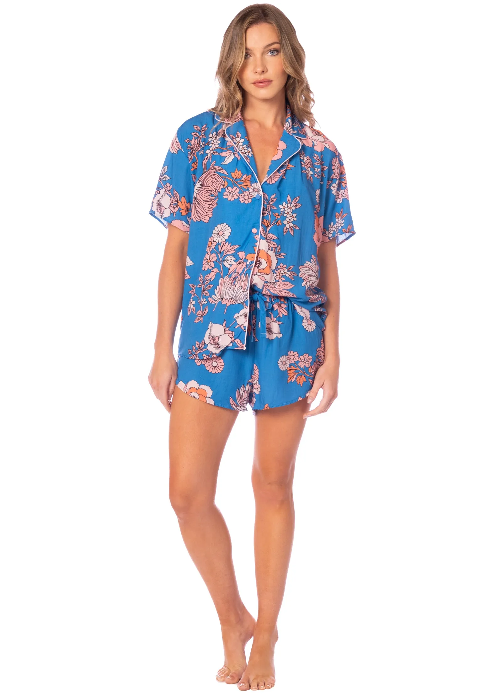 Maaji Blue Garden Slumbers Short Sleeve Short Set sold by Maaji product image thumbnail 4
