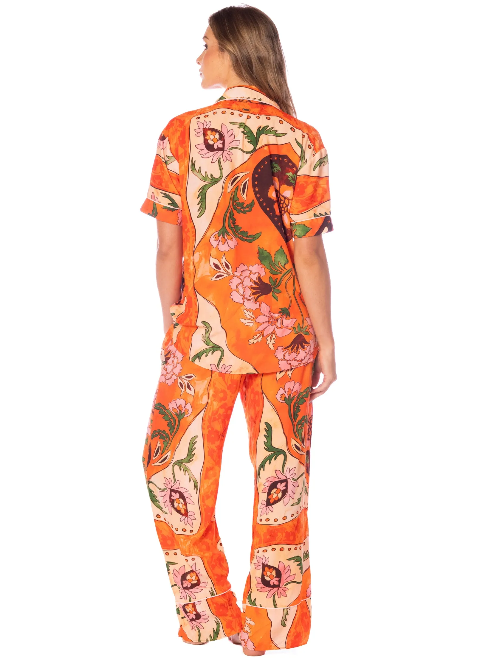 Maaji Morrocan Tile Kameli Short Sleeve Pant Set sold by Maaji product image thumbnail 2