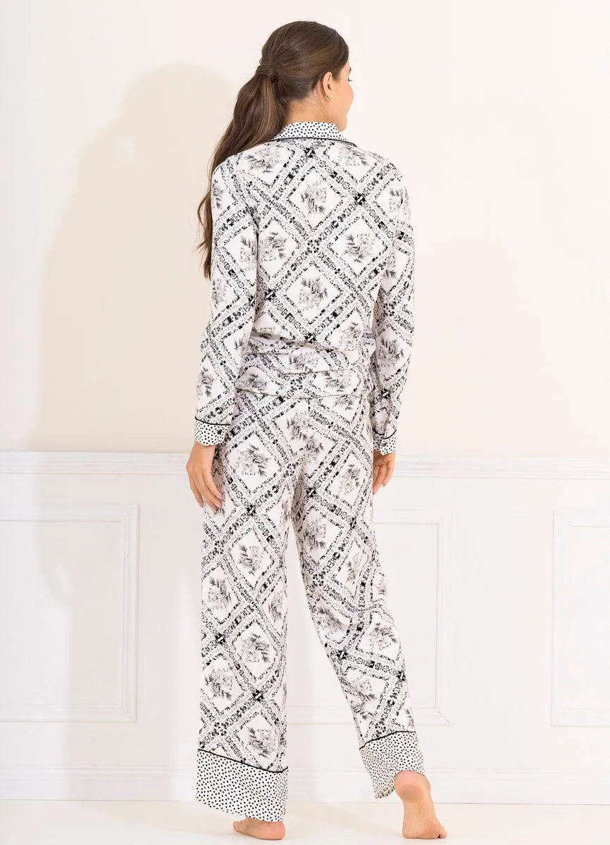 Maaji White Agatha Dandelion Sleep Pant Set sold by Maaji product image thumbnail 2