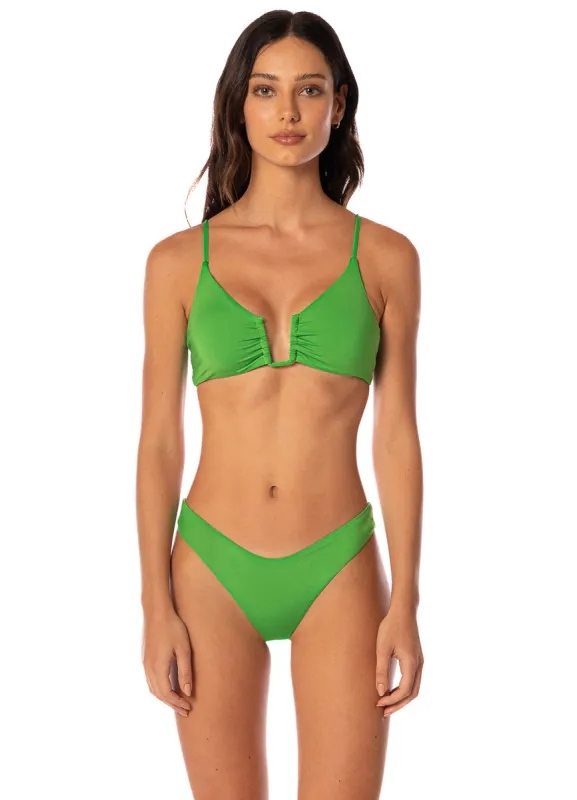 Maaji Emerald Brocade Bia U Wire Bralette Bikini Top sold by Maaji