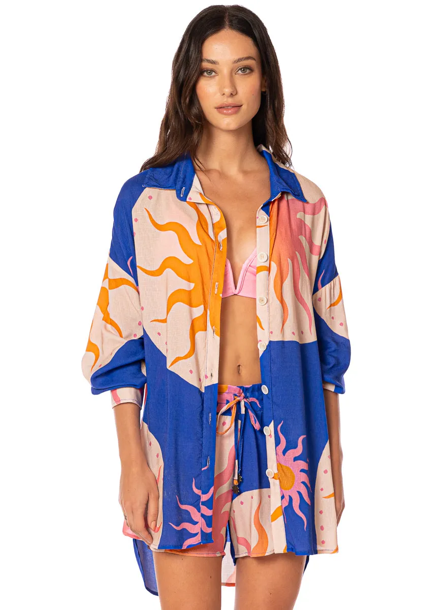 Maaji Sunlit Bloom Dreambound V Long Shirt sold by Maaji