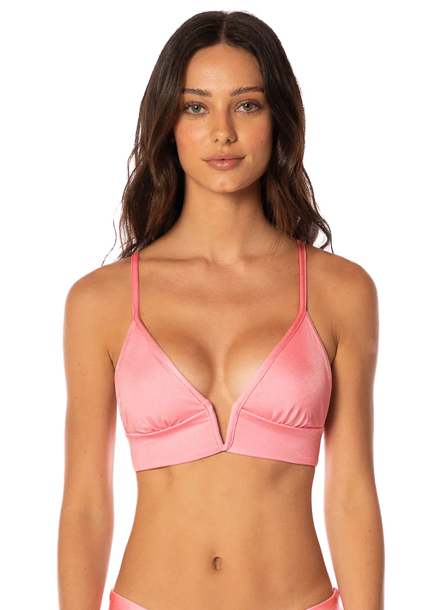 Maaji Taffy Pink Parade Long Line Triangle Bikini Top sold by Maaji product image thumbnail 4