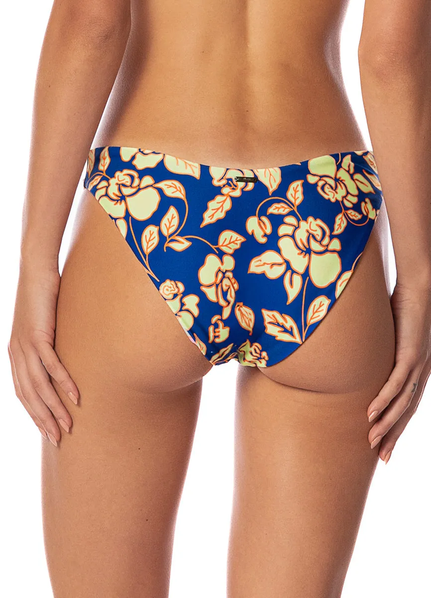 Maaji Cobalt Flora Splendour Regular Rise Thin Side Bikini Bottom sold by Maaji product image thumbnail 3