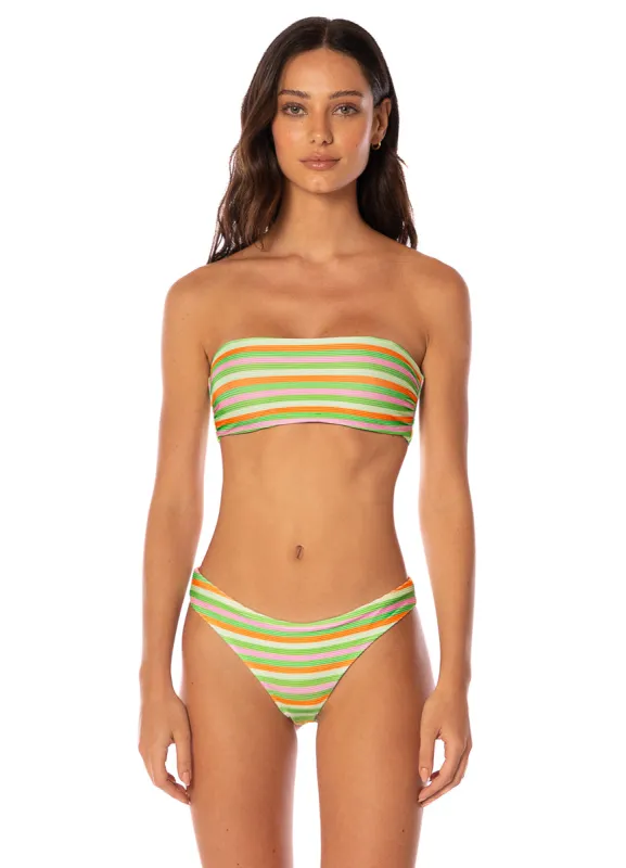 Maaji Rainbow Stripe Tiffany Strapless Bandeau Bikini Top sold by Maaji