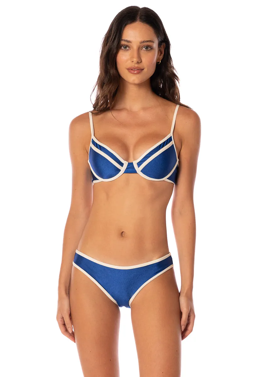 Maaji Cobalt Blue Daintily Unmolded Underwire Bikini Top sold by Maaji
