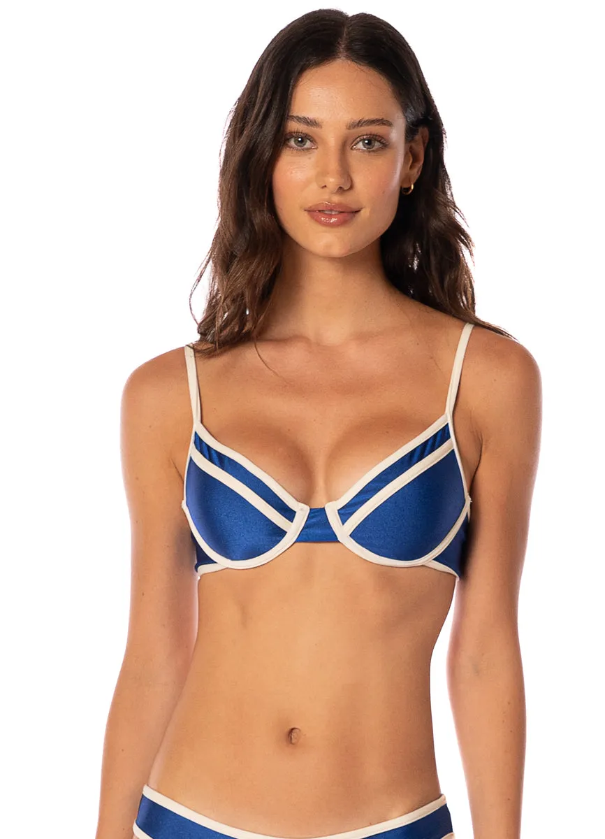 Maaji Cobalt Blue Daintily Unmolded Underwire Bikini Top sold by Maaji product image thumbnail 2