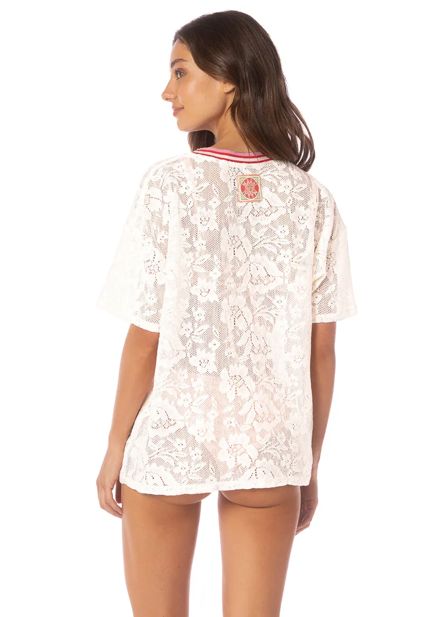 Maaji Floralwhite Lace Ila T-Shirt sold by Maaji product image thumbnail 2