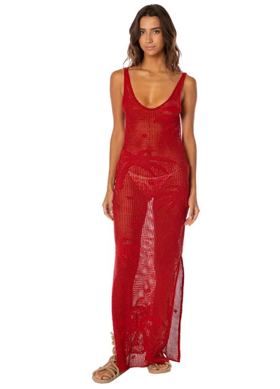 Maaji Flame Coral Nougath Long Dress sold by Maaji