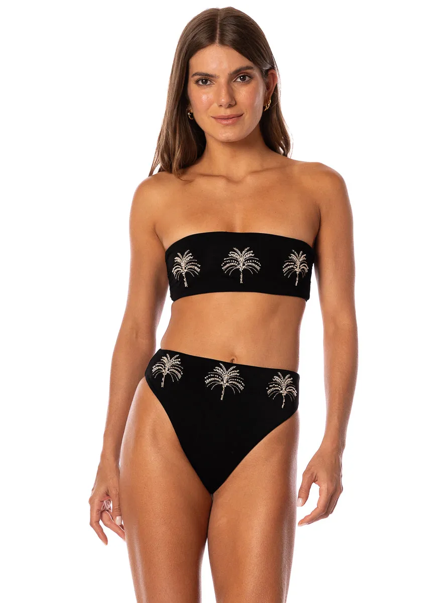 Maaji Midnigh Palm Sully High Rise Classic Bikini Bottom sold by Maaji product image thumbnail 5