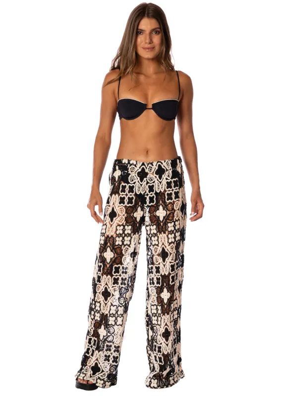 Maaji Floral Knit Raisin Pants sold by Maaji