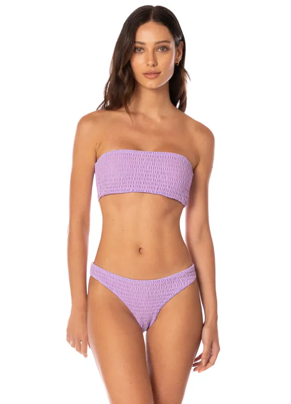 Maaji Purple Lavender Artemis Strapless Bandeau Bikini Top sold by Maaji