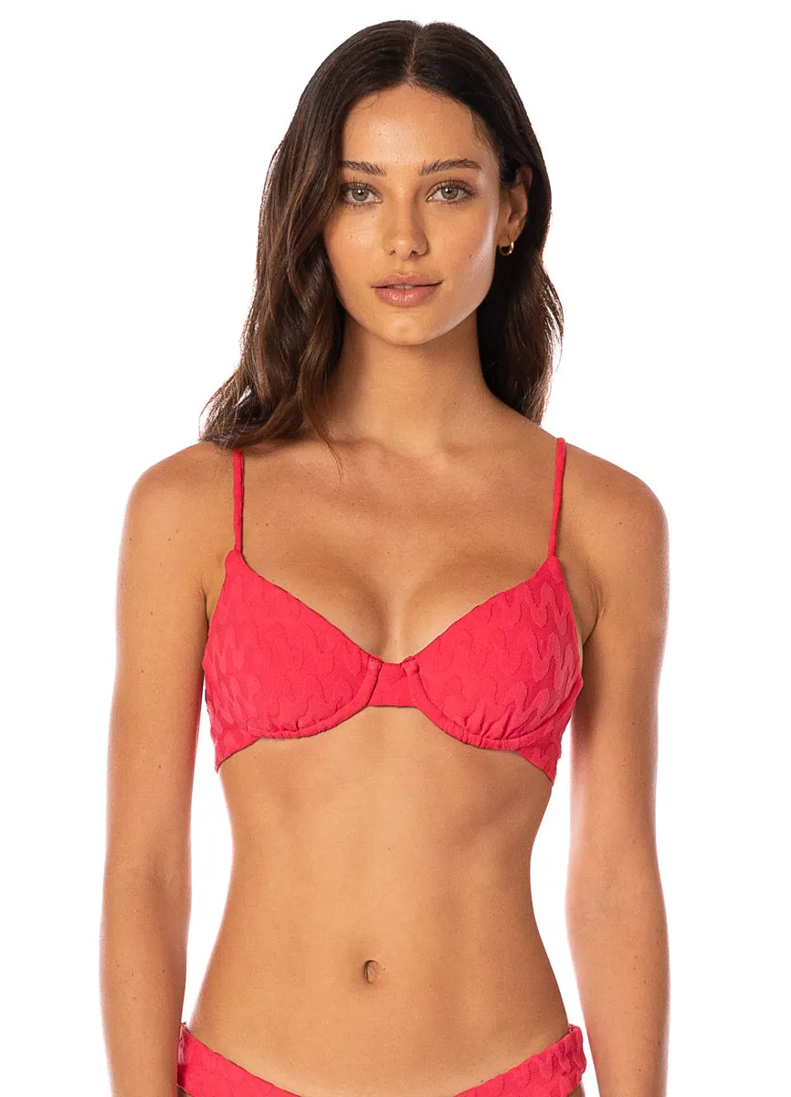 Maaji Apple Red Dainty Unmolded Underwire Bikini Top sold by Maaji product image thumbnail 4