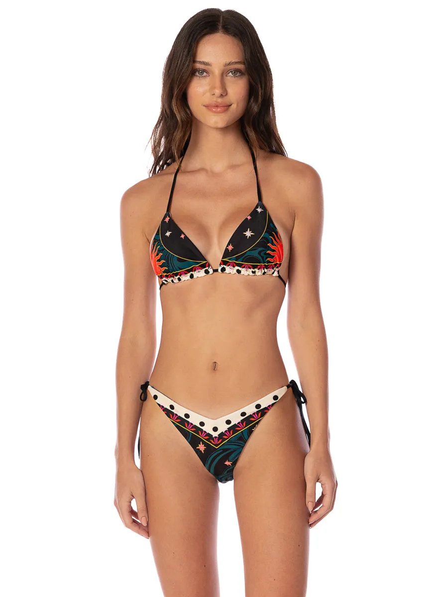 Maaji Flamingo Night Balmy Sliding Triangle Bikini Top sold by Maaji