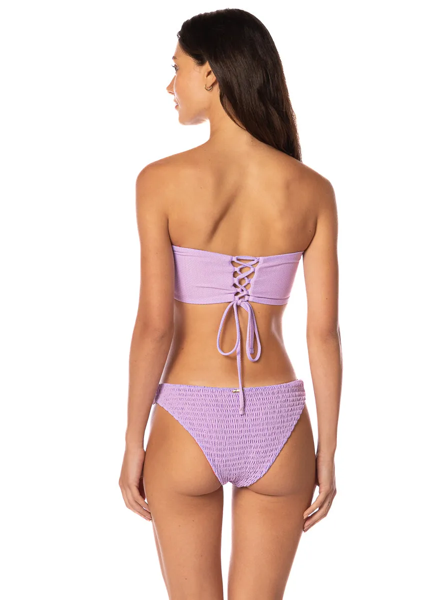 Maaji Purple Lavender Flirt Low Rise Thin Side Bikini Bottom sold by Maaji