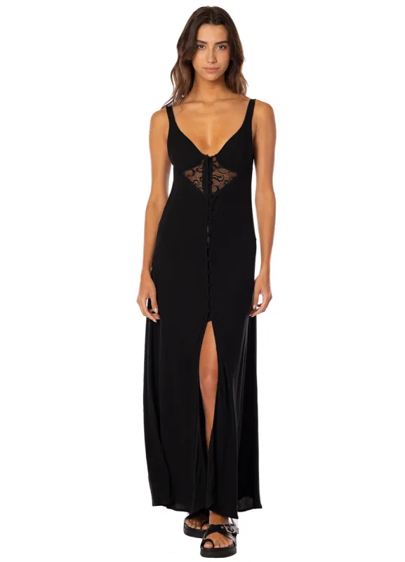 Maaji Midnight Black Leaf Long Dress sold by Maaji