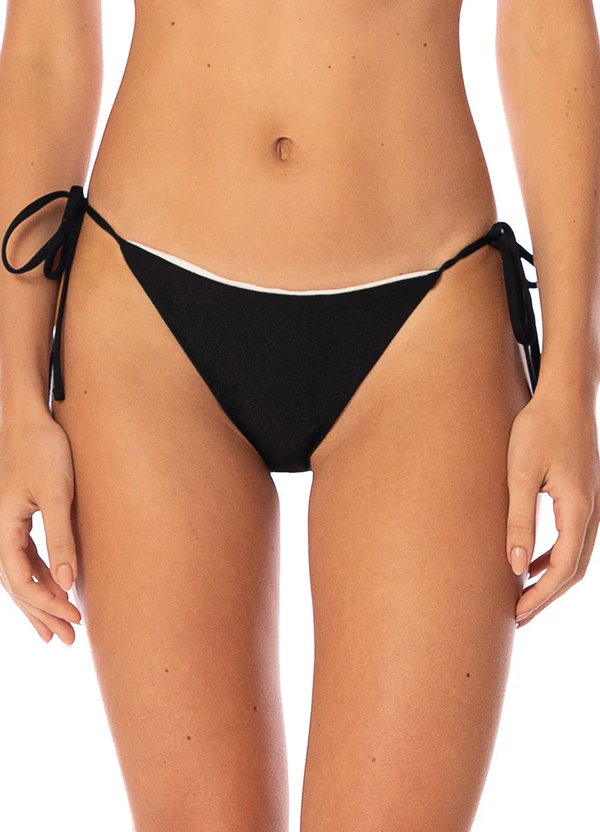 Maaji Midnight Black Shining Low Rise Tie Side Bikini Bottom sold by Maaji product image thumbnail 2