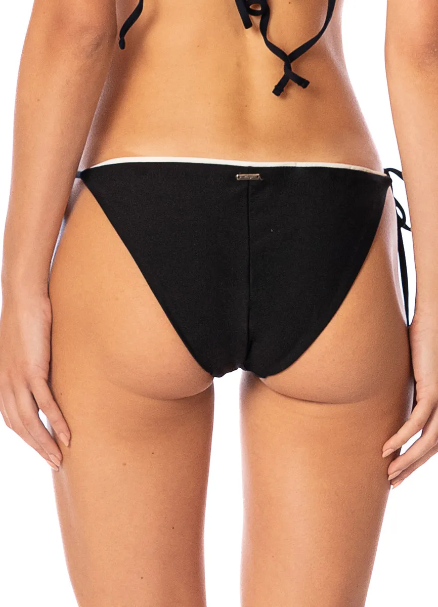 Maaji Midnight Black Shining Low Rise Tie Side Bikini Bottom sold by Maaji product image thumbnail 3