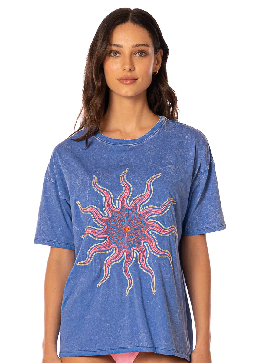 Maaji Cobalt Blue Azalea T-Shirt sold by Maaji product image thumbnail 5