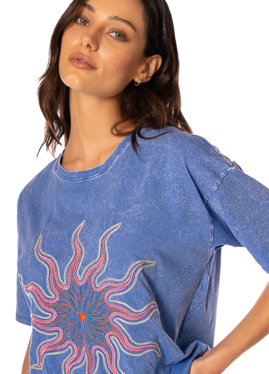 Maaji Cobalt Blue Azalea T-Shirt sold by Maaji product image thumbnail 3