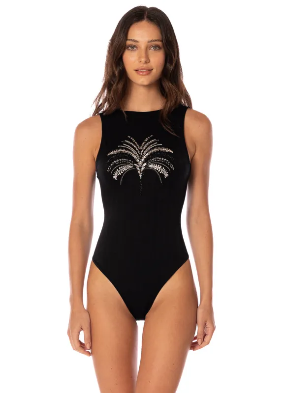Maaji Midnigh Palm Atenea Cheeky Cut Classic One Piece made by Maaji