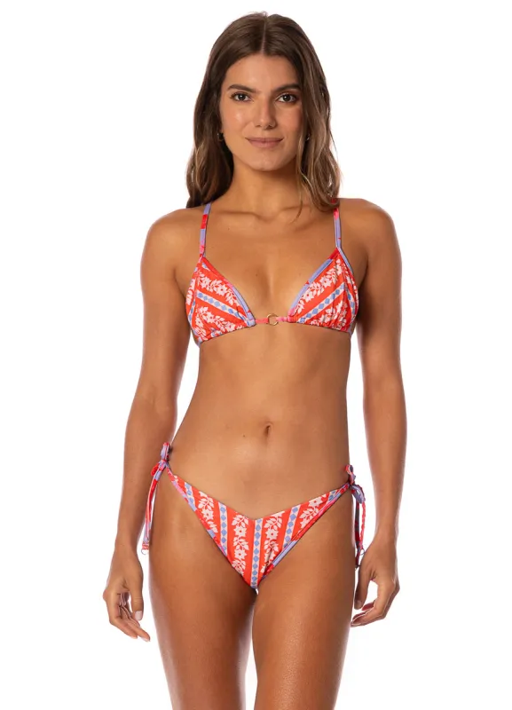 Maaji Vintage Bloom Gingering Sliding Triangle Bikini Top sold by Maaji