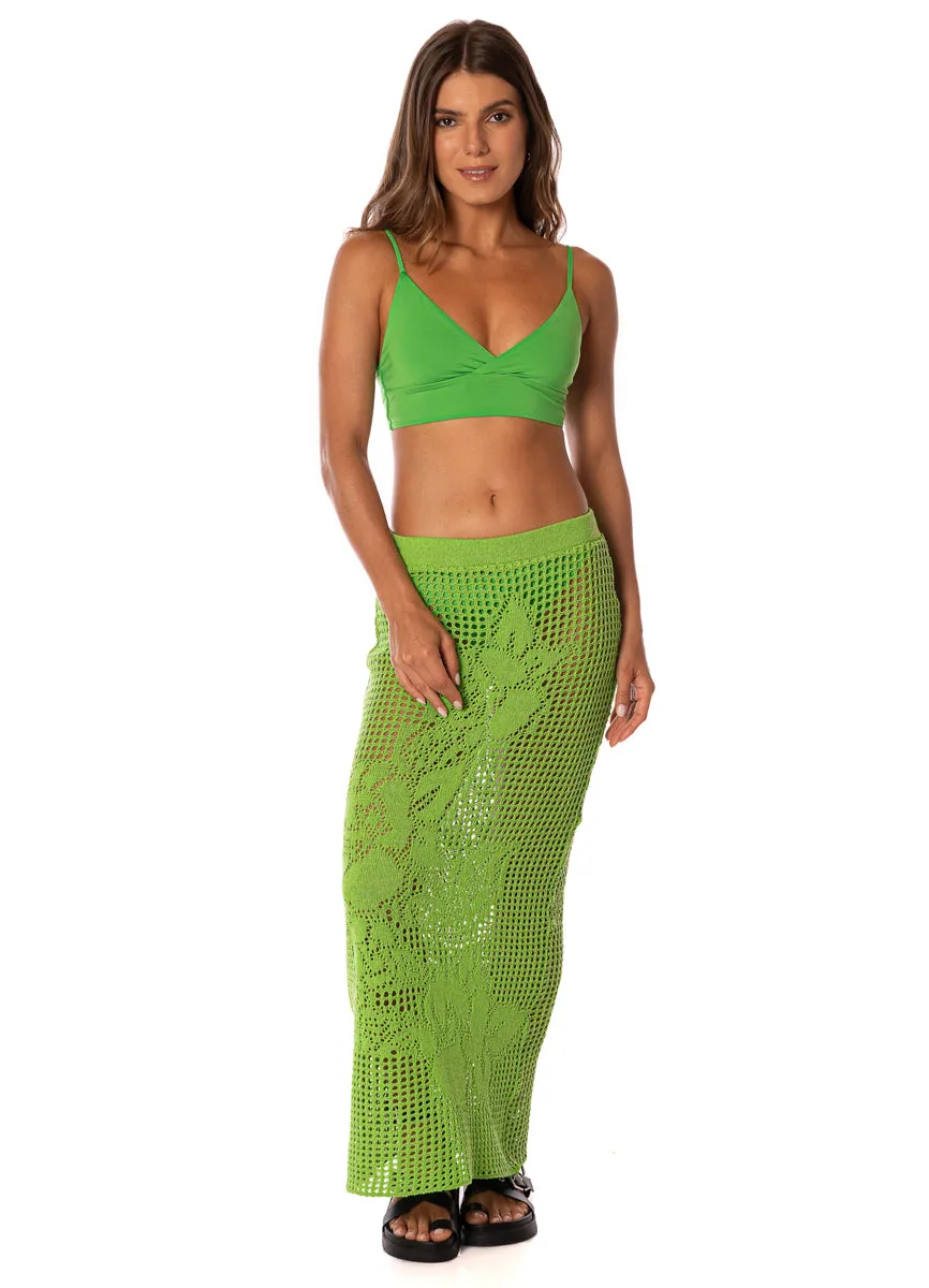 Maaji Emerald Brocade Tano Long Skirt sold by Maaji