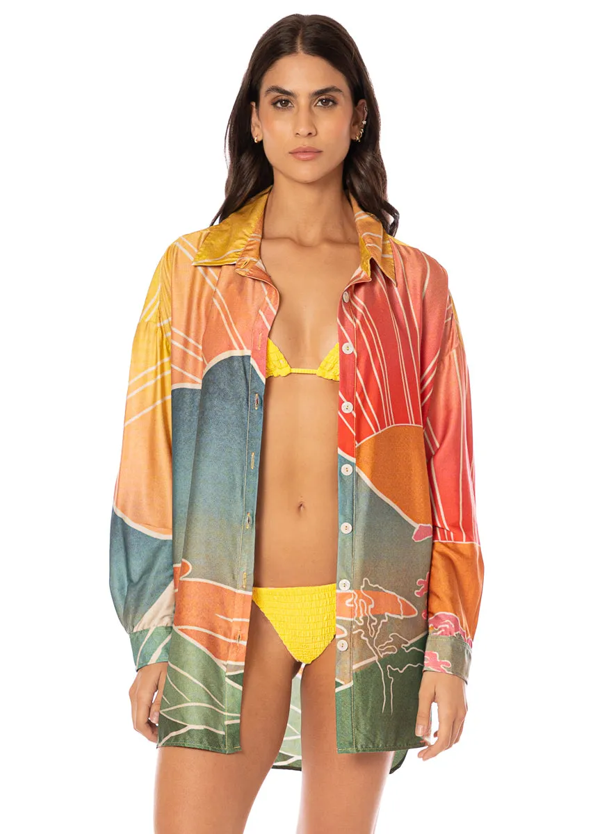 Maaji Sakura Scenery Dreambound V Long Shirt sold by Maaji