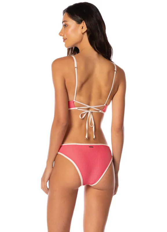 Maaji Coral Ripple Max Regular Rise Classic Bikini Bottom sold by Maaji