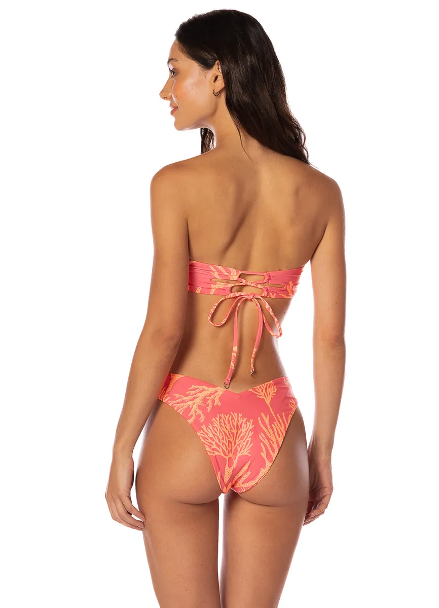 Maaji Coral Reef Valerya Regular Rise Double V Bikini Bottom sold by Maaji