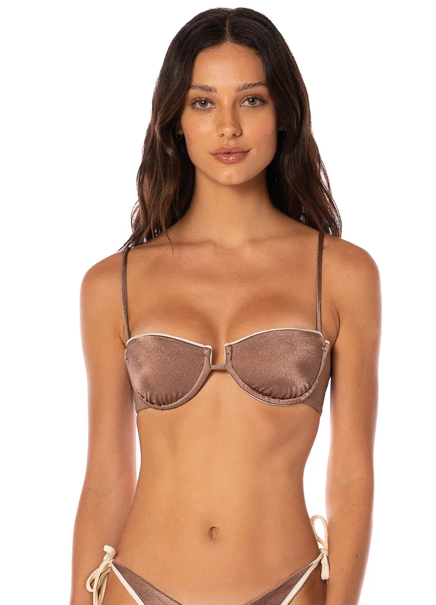 Maaji Mocha Pearl Amatista Unmolded Underwire Bikini Top sold by Maaji product image thumbnail 4