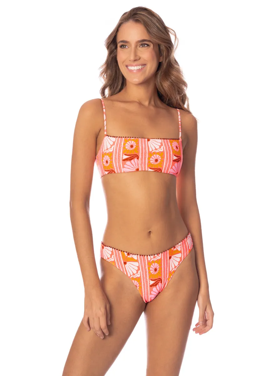 Maaji Peach Flowers Sublimity Regular Rise Classic Bikini Bottom sold by Maaji product image thumbnail 2