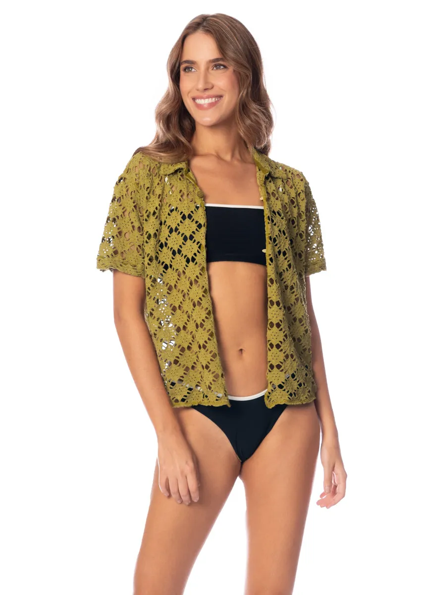 Maaji Engraved Leaves Sol Long Shirt sold by Maaji