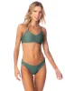 Maaji Eucalyptus Green Splendour Regular Rise Thin Side Bikini Bottom sold by Maaji