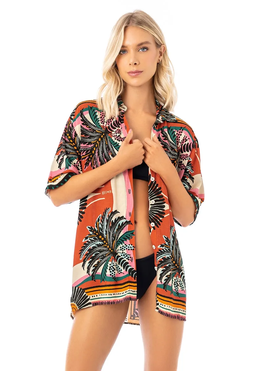 Maaji Eclectic Palms Saona Long Shirt sold by Maaji