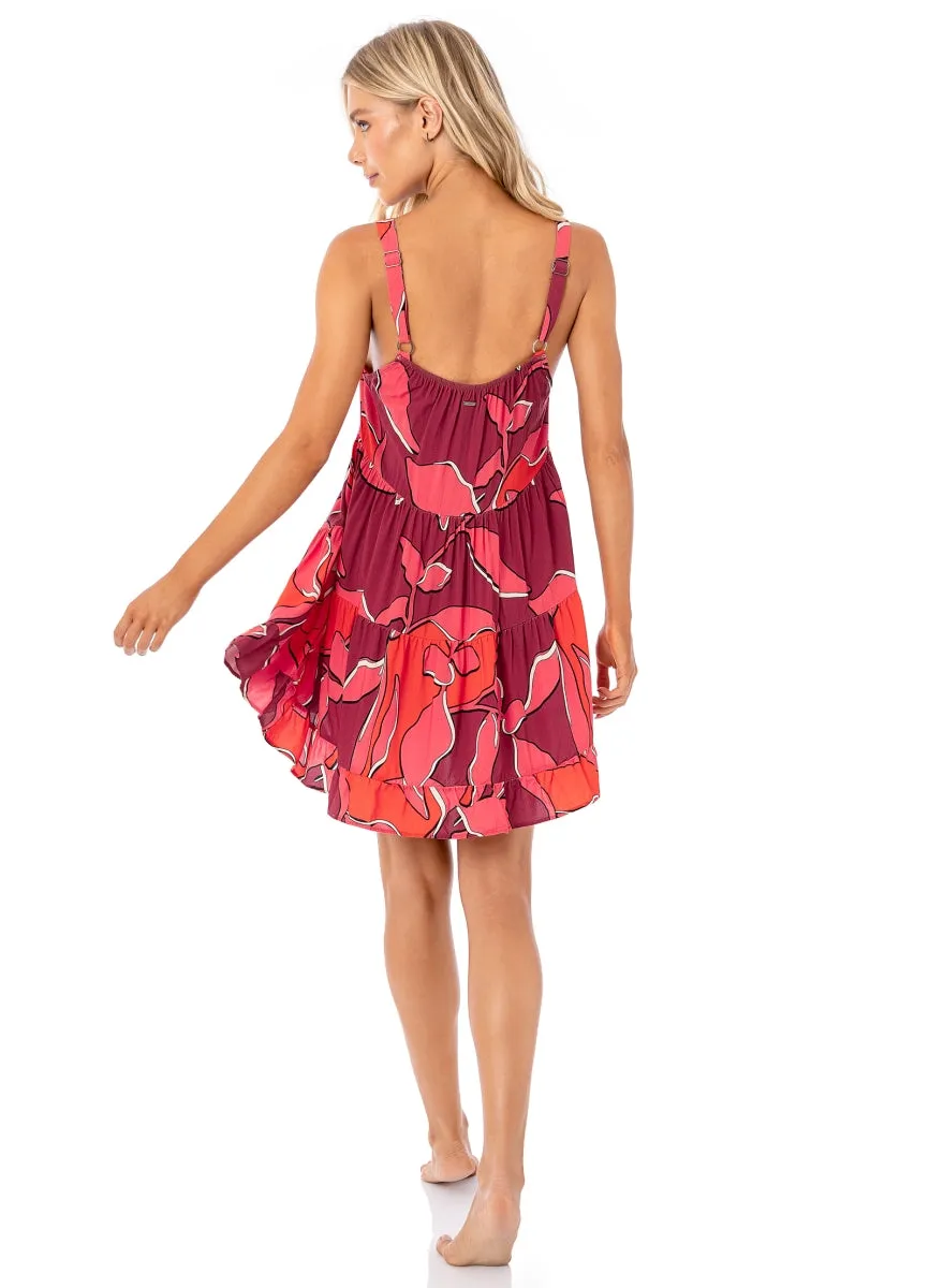 Maaji Red Foliage Demi Short Dress sold by Maaji product image thumbnail 2